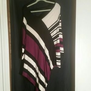 NY Collection 3x asymmetrical flowy tunic